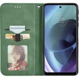 Voor Motorola Moto G51 Retro Skin Feel Magnetic Horizontal Flip Leren Telefoonhoesje