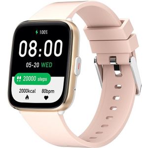 G12 1.7 inch IPS Screen Smart Watch  ondersteuning Bluetooth Calling / Body Temperature Monitoring (Pink)
