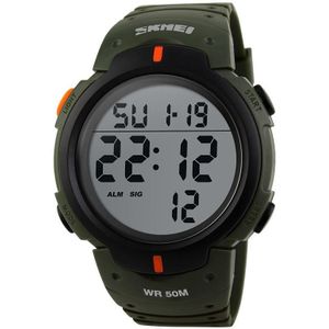 SKMEI 1068 Men Waterproof Outdoor Sports Digital Watch Student Fashion Watch(ArmyGreen)