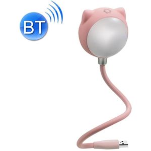 L3 USB Bluetooth Speaker Eye Protection Desk Light Bedroom Bedside Lamp(Pink)