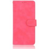 For iPhone 8 Plus & 7 Plus Solid Color Skin Feel Magnetic Buckle Horizontal Flip Calf Texture PU Leather Case with Holder & Card Slots & Wallet(Rose Gold)