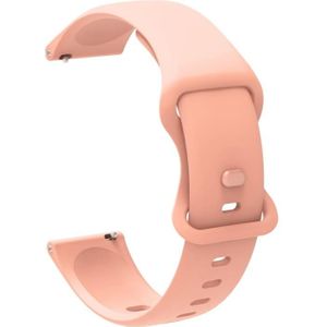 20mm For Xiaomi Haylou RT RS3 LS04 / LS05S Universal Inner Back Buckle Perforation Silicone Replacement Strap Watchband(Pink)