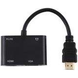 2 in 1 HOMI to HDMI + VGA 15 Pin HDTV Adapter Converter with Audio