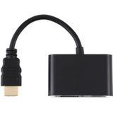 2 in 1 HOMI to HDMI + VGA 15 Pin HDTV Adapter Converter with Audio