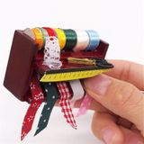 1:12 Mini huis speelgoed simulatie Craft naaien gereedschapskist (mahonie)