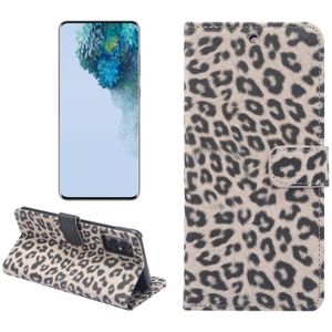 For Galaxy S20 Leopard Pattern Horizontal Flip Leather Case with Holder & Card Slots(Brown)