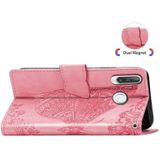 Butterfly Love Flowers Embossing Horizontal Flip Leather Case for Huawei P30 Lite / Nova 4e  with Holder & Card Slots & Wallet & Lanyard (Pink)