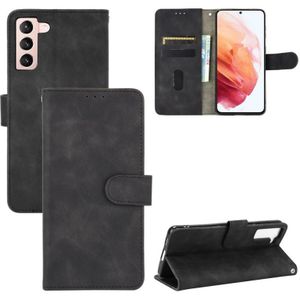 For Samsung Galaxy S30+ / S21+ 5G Solid Color Skin Feel Magnetic Buckle Horizontal Flip Calf Texture PU Leather Case with Holder & Card Slots & Wallet(Black)