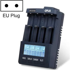 Opus BT-C3100 Smart Smart Digital Intelligente 4-slot batterijlader (EU-stekker)