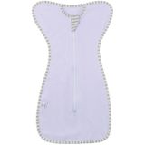 Insular Baby Swaddle Wrap Cotton Elastic Sleeping Bag  Size:60cm For 0-3M(Light Purple)