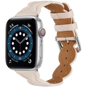 Echt lederen ademende horlogeband voor Apple Watch Ultra 49 mm / serie 8 & 7 45 mm / SE 2 & 6 & SE & 5 & 4 44 mm / 3 & 2 & 1 42 mm