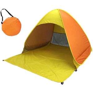 Automatische instant pop -up tent Drinkbare strandtent  maat: 150x165x110cm (oranje met geel)