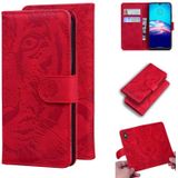 For Motorola Moto G Fast Tiger Embossing Pattern Horizontal Flip Leather Case with Holder & Card Slots & Wallet(Red)