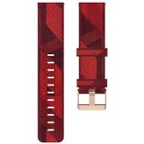 22mm Stripe Weave Nylon Wrist Strap Watch Band for Fossil Gen 5 Carlyle  Gen 5 Julianna  Gen 5 Garrett  Gen 5 Carlyle HR (Red)