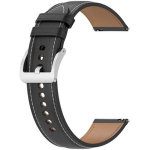 Voor Samsung Galaxy Watch 46mm kalfstructuur naaigaren horlogeband
