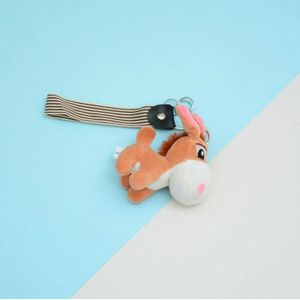Schattige kleine ezel pluche speelgoed pop tas hanger autosleutel hanger decoratie Gift (licht bruin)