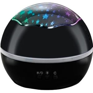 Small Ball USB Rotating Starry Sky Ocean Projector Night Light(Black)