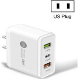 45W PD3.0 + 2 x QC3.0 USB-snellader met meerdere poorten  US-stekker