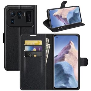 For Xiaomi Mi 11 Ultra Litchi Texture Horizontal Flip Protective Case with Holder & Card Slots & Wallet(Black)