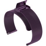 For Huawei GT/GT2 46mm/ Galaxy Watch 46mm/ Fossil Fossil Gen 5 Carlyle 46mm Stainless Steel Mesh Watch Wrist Strap 22MM(Purple)