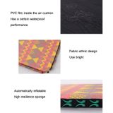 Double Air Hole Automatic Inflatable Pad Outdoor Camping Tent Pad Moisture-Proof Stitched Lunch Break Sleeping Pad(Red Yellow Printing)