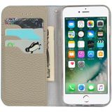 Litchi Texture Horizontal Flip Top Layer Cowhide Leather Case with Holder & Card Slots & Wallet & Strap & Wire Winder For iPhone 6 & 6s(Sky Blue)