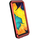 For Galaxy A30 LOVE MEI Metal Shockproof Waterproof Dustproof Protective Case(Red)