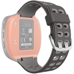 For Garmin Forerunner 310XT Two-color Silicone Replacement Strap Watchband(Grey Light Grey)