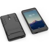 Shockproof PC + TPU Case for Nokia 2.1  with Holder(Black)