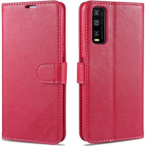 Voor Vivo Y70s / Y51s AZNS Sheepskin Texture Horizontale Flip Lederen Kast met Holder & Card Slots & Wallet(Red)