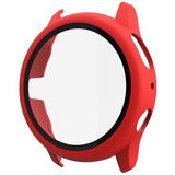 For Samsung Galaxy Watch Active 2 40mm PC Protective Case with Tempered Glass Film(Red)