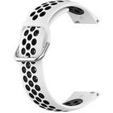 For Fitbit Versa 2 / Versa / Versa Lite / Blaze 23mm Sports Two Colors Silicone Replacement Strap Watchband(White Black)