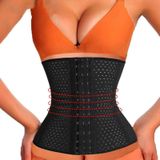 13-Buckle Belly Belt Hollowing Out Strong Waist Shaping Shaping Stomach Girdle Ladies Postpartum Corset Belt(Black)