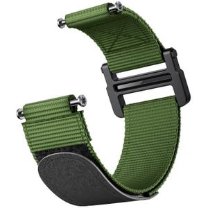 Voor Garmin Forerunner 735XT haak en lusbevestiging Nylon horlogeband (Legergroen)