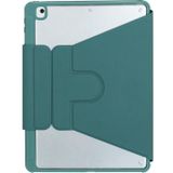 Voor iPad 2022 360 Rotatie Acryl Transparant Bluetooth Toetsenbord Lederen Hoes Met Touch Control(Groen)