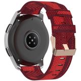 22mm Stripe Weave Nylon Wrist Strap Watch Band for Galaxy Watch 46mm / Gear S3 (Red)