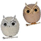 Pearl Brooches Owl Animal Brooches For Women(Gold)