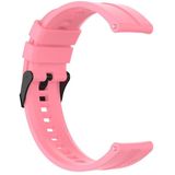 For Huawei Watch GT 2 42mm Silicone Replacement Wrist Strap Watchband with Black Buckle(Pink)