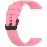 For Huawei Watch GT 2 42mm Silicone Replacement Wrist Strap Watchband with Black Buckle(Pink)