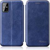 For Samsung Galaxy A12 5G ntegrated Electricity Pressing Retro Texture Magnetic TPU+PU Leather Case with Card Slot & Holder(Blue)