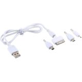 5 in 1 Multi-function Data Cable with 4 Adapters  Suitable for Mico USB / HDMI / Nokia 2.0 / iPhone 4