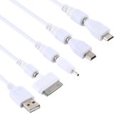 5 in 1 Multi-function Data Cable with 4 Adapters  Suitable for Mico USB / HDMI / Nokia 2.0 / iPhone 4