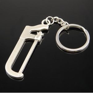 10 PCS Tool Metal Keychain Car Key Ring Pendant  Colour: H-402 Hand Saw