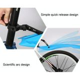 Bicycle Fender With LED Taillights Mountain Bike Fender Quick Release 26 Inch Riding Accessories(Blue)