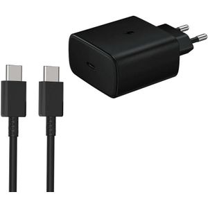 M135 45W USB-C / Type-C poort snellader met 5A Type-C naar Type-C kabel  EU-stekker