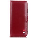 For iPhone 11 Pro 3-Color Pearl Texture Magnetic Buckle Horizontal Flip PU Leather Case with Card Slots & Wallet & Holder(Wine Red)