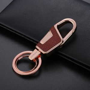 JOBON ZB-6611 Car Keychain Men Waist Hanging Keychain Simple Key Rings(Golden)