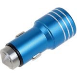 KX-C001 2 USB Ports 5V 4.2A Car Charger with Safety Hammer Function  For iPhone  iPad  Galaxy  Huawei  Xiaomi  LG  HTC  other Smart Phones and Tablets(Dark Blue)