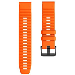 For Garmin Fenix 6X 26mm Smart Watch Quick Release Silicon Wrist Strap Watchband(Orange)