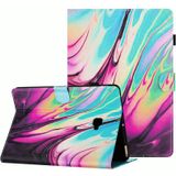 Voor Samsung Galaxy Tab A 10.1 T580 Marmeren patroon stiksel Smart Leather tablethoes